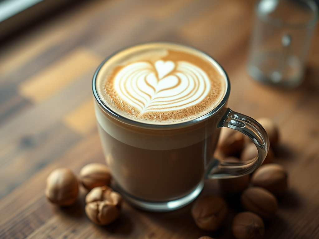 AI generated latte on a counter